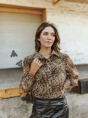 Womens 2fly Co. Western Wild *Leopard Shirt, NWT